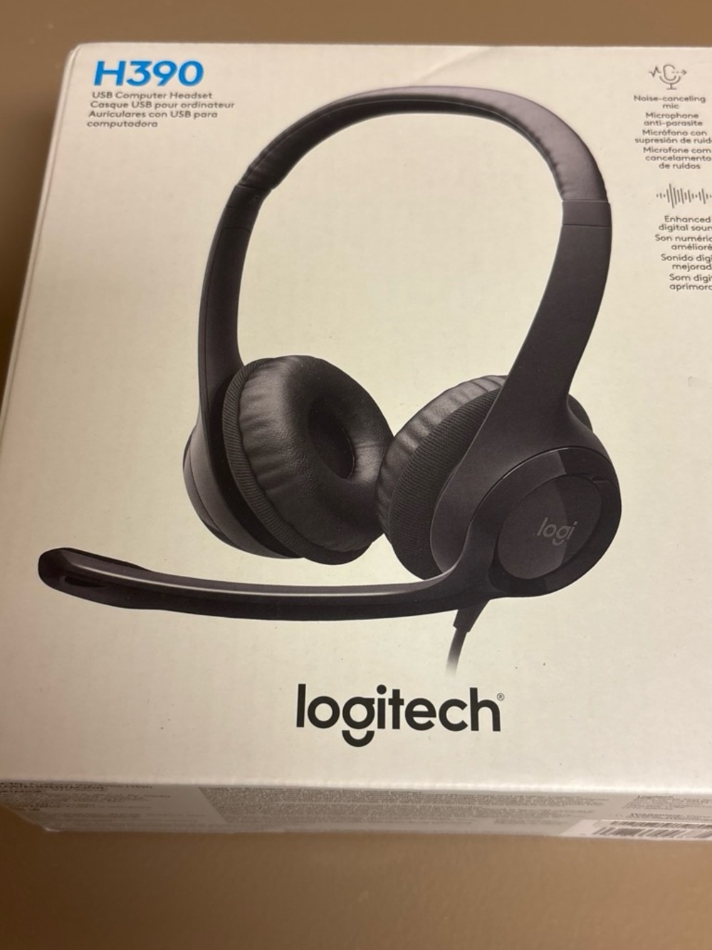 Logitech H390 Over-Ear Headset — Black